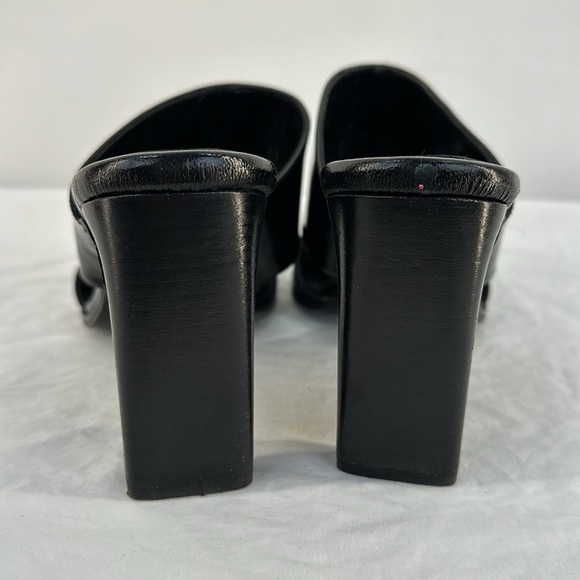 Edun Italian Made Closed Toe Heeled Leather Mules, 8 - Picture 6 of 9
